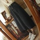 Fray Hem Denim Midi A-line Skirt