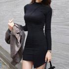 Long-sleeve Bodycon Mini Dress