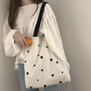 Dotted Tote Bag As Shown In Figure - One Size