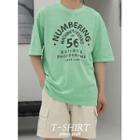 Letter Pigment Washed T-shirt