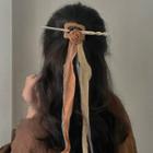 Floral Hair Stick 2878a - Brown & Beige - One Size