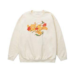 Print Sweatshirt / Mesh Skirt