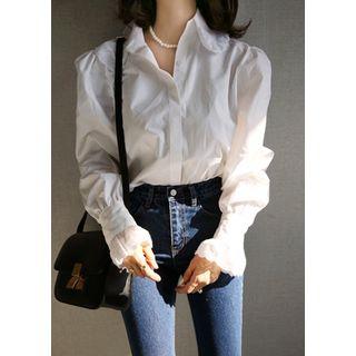 Lace-detail Cotton Blouse