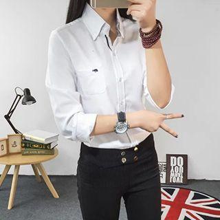 Elephant Embroidered Shirt