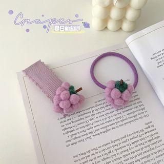 Felt Grapes Hair Tie / Hair Clip