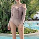 Cold Shoulder Ruffle Swimsuit