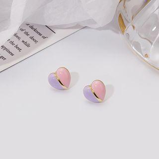 Alloy Heart Earring 1 Pair - E2598 - As Shown In Figure - One Size