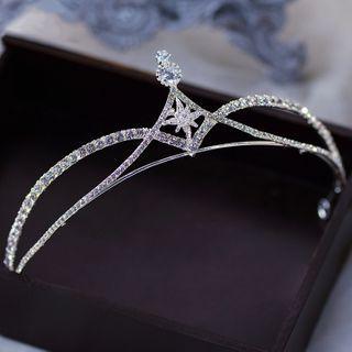 Wedding Rhinestone Tiara 1pc - Silver - One Size