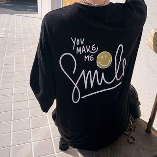 Smiley-printed Short-sleeve T-shirt