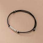 Beads Bracelet 1 Pc - Silver & Black - One Size