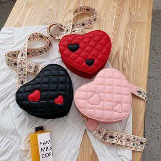 Heart-shape Crossbody Quilted Bag
