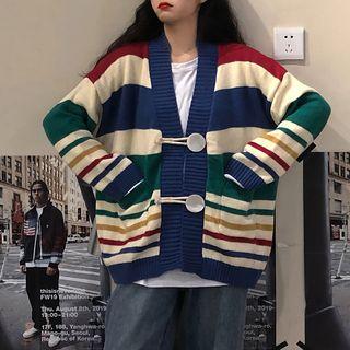 Color Block Cardigan Stripe - One Size