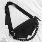 Faux Leather Sling Bag Matte - Black - One Size