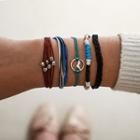 Set Of 5: Woven Bracelet 8848 - One Size
