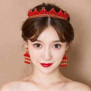 Set: Bead Tiara + Earring