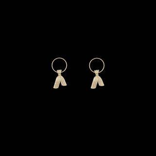 Bow Drop Ear Stud 1 Pair - Gild Needle - Gold - One Size