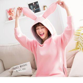 Rabbit-ear Hooded A-line Dress