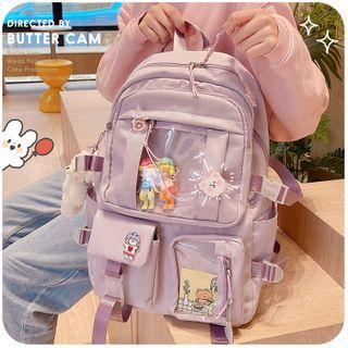 Pvc Panel Backpack / Pin / Bear Bag Charm / Set