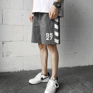 Arrow Print Numbering Shorts
