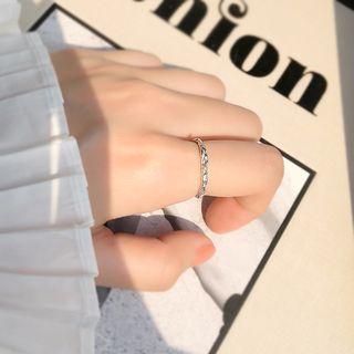 925 Sterling Silver Textured Open Ring As Shown In Figure - One Size