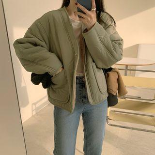 Pocket-detail Cropped Padded Jacket
