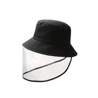 Transparent Panel Bucket Hat Black - M