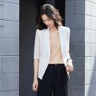 Elbow-sleeve Paneled Blazer
