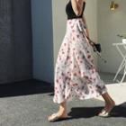 Midi Floral Wrap Skirt