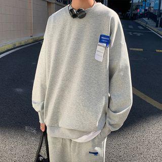 Set: Lettering Tag Sweatshirt + Sweatpants