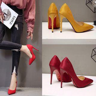 Faux Suede High Heel Pumps