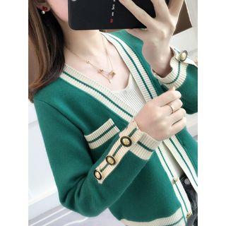Button-detail Knit Cardigan