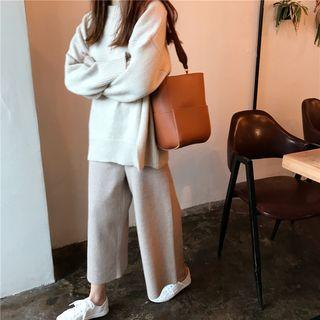 Knit Sweater / Wide-leg Knit Pants
