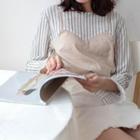 Striped Panel Long Sleeve Blouse