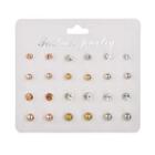 12-pairs Set: Stud Earring Set - As Shown In Figure - One Size