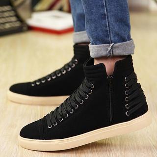 High-top Lace-up Sneakers