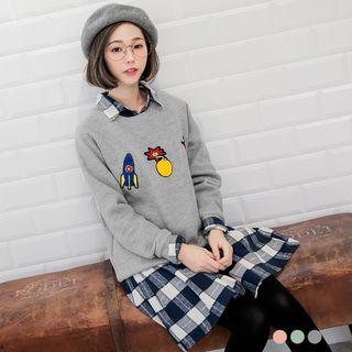 Rocket& Bomb Raglan Brushed Pullover