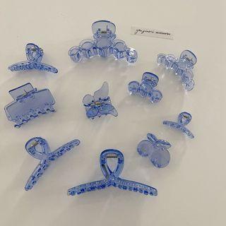 Transparent Plastic Hair Clamp (various Designs)