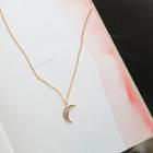 Moon Pendant Necklace Gold - One Size