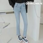 Plus Size Strap-detail Boot-cut Jeans