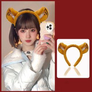 Tiger Ear / Paw Chenille Headband (various Designs)