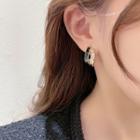 Rhinestone Shell Alloy Earring 1 Pair - Silver - One Size