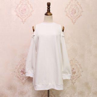 Cutout Lace-up Back Sweatshirt