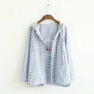 Gingham Hooded Jacket