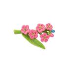 Fashion And Elegant Plated Gold Enamel Pink Flower Brooch With Cubic Zirconia Golden - One Size