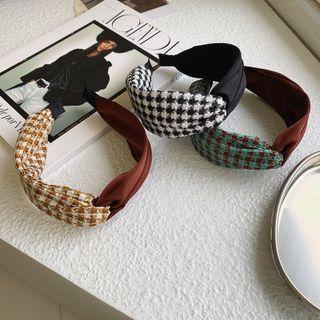 Houndstooth Fabric Face Wash Headband