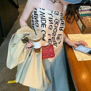 Asymmetrical Lettering Camisole Top