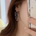 Beaded Chain Detail Drop Earring / Clip-on Earring