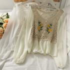 Embroidered Patchwork Top