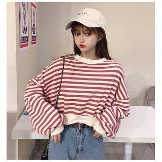 Striped Cropped Sweatshirt