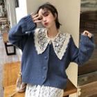 Lace Panel Blouse / Cardigan